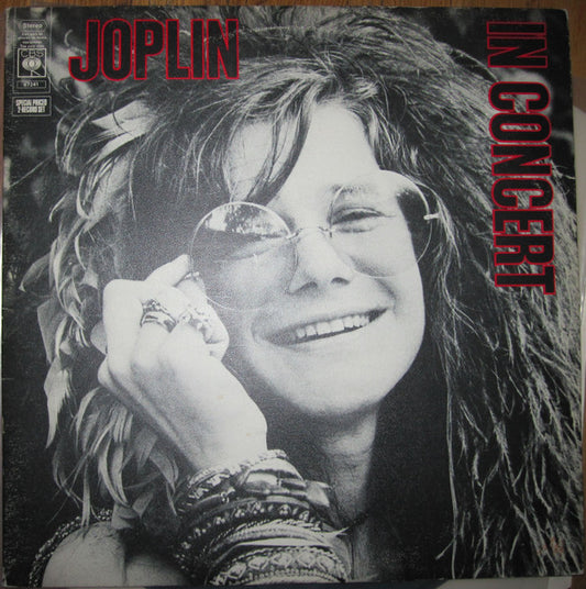 Image of Front Cover of 2xLP - VG/VG+ - JANIS JOPLIN, Joplin In Concert (CBS; 67241, UK 1972, Gatefold), Former owner's name label on record labels. ,  - 2726347E