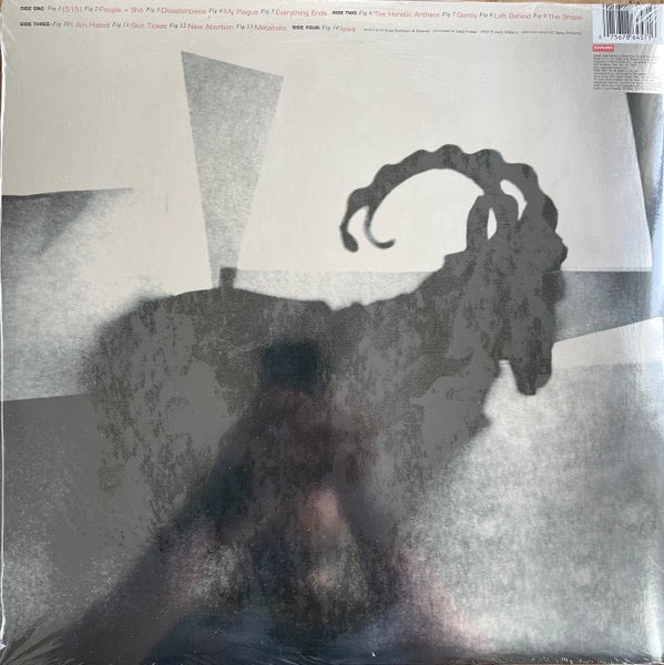 Image of Back Cover of 2xLP - VG+/VG+ - SLIPKNOT, Iowa (; 0075678645716,  2022 Reissue, Metallic Gatefold, 2 Inners, Translucent Green Vinyl), ,  - 3226140E