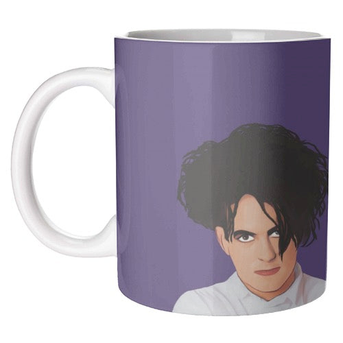 Image of Front Cover of 5114381C: Accessories - ROBERT SMITH (THE CURE), Face Mug (, UK 2022, White Mug With Colour Print. The Cure)   NEW/NEW