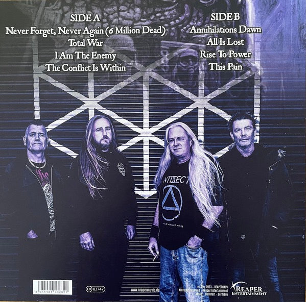 Image of Back Cover of 1933230E: LP - MEMORIAM, Rise To Power (Reaper; REAPER048, Europe 2023, Poster, Smoke Vinyl)   NEW/NEW