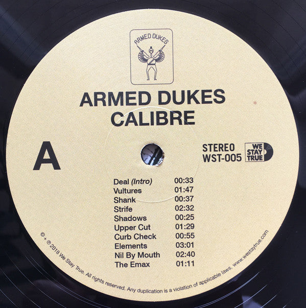 Image of Label Cover of 2344448S: LP - ARMED DUKES, Calibre (We Stay True ; WST-005, UK 2018, Picture Sleeve, Photo)   VG+/VG+