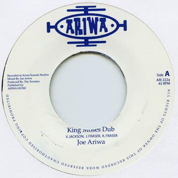 Image of Front Cover of 0653042S: 7" - JOE ARIWA, King Moses Dub / King Moses Version (Ariwa; ARI 222, UK 2008, Plain Sleeve)   /VG+