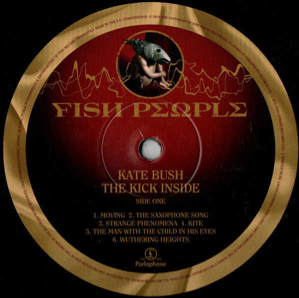 Image of Label Cover of LP - NEW/NEW - KATE BUSH, The Kick Inside (Parlophone; 0190295593919, Europe 2019, 180 Gram Vinyl), , "The Kick Inside" is the debut studio album by English singer-songwriter Kate Bush, released in 1978. The album is known for its mix of folk, rock, and art pop influences, as well as Bush's distinctive and powerful voice. The album features a number of Bush's most well-known and beloved songs, including "Wuthering Heights" and "The Man with the Child in His Eyes." The lyrics on the a