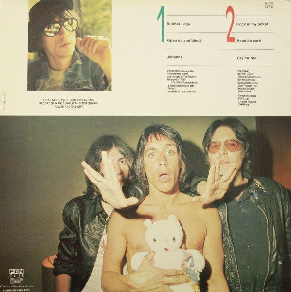 Image of Back Cover of LP - VG/VG - THE STOOGES, Rubber Legs (New Rose; NR330, France 1987, Inner, No 7"), ,  - 1326313E