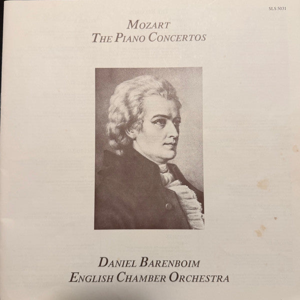 Image of Back Cover of 12xLP - VG+/VG+ - DANIEL BARENBOIM, ENGLISH CHAMBER ORCHESTRA, Mozart: The Complete Piano Concertos (His Master's Voice; SLS 5031, UK 1981, Box Set), ,  - 4326200E