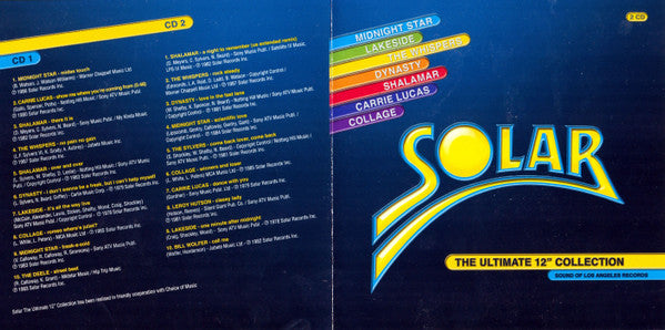 Image of Back Cover of 2xCD - EX/EX - VARIOUS, Solar - The Ultimate 12" Collection (PTG Records; PTG 34048, Europe 2008), ,  - 2036083E