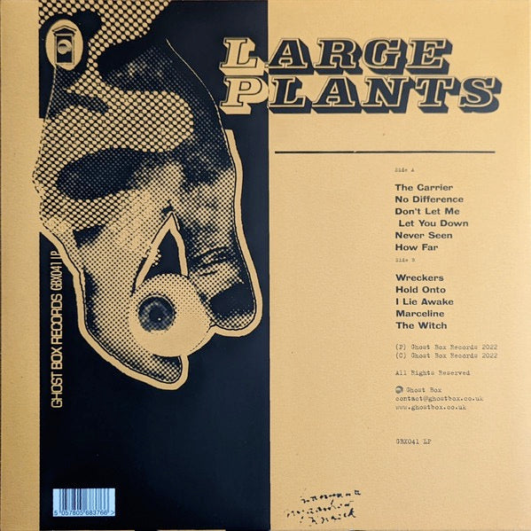 Image of Back Cover of LP - EX/EX - LARGE PLANTS, The Carrier (Ghost Box; GBX041 LP, UK 2022, Inner), Opened Instore, Still In Stickered Shrinkwrap,  - 1846199S