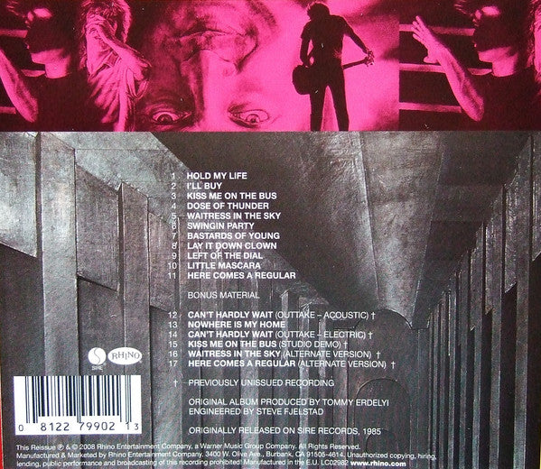 Image of Back Cover of CD - VG+/VG+ - THE REPLACEMENTS, Tim (Rhino Records; 8122-79902-1, UK 2008 Reissue, Jewel Case), ,  - 3556078S