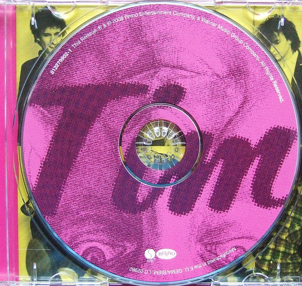 Image of Label Cover of CD - VG+/VG+ - THE REPLACEMENTS, Tim (Rhino Records; 8122-79902-1, UK 2008 Reissue, Jewel Case), ,  - 3556078S