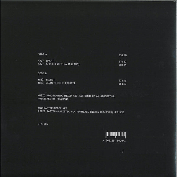 Image of Back Cover of 0813098C: 12" - ATOM , Nacht (Raster; R-M 204, Germany 2023)   NEW/NEW