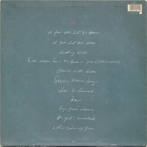 Image of Back Cover of LP - VG+/VG+ - TERENCE TRENT D'ARBY, Introducing The Hardline According To Terence Trent D'Arby (CBS; 450911 1, UK 1987, Blank Box Under Barcode, Inner), ,  - 2616074C