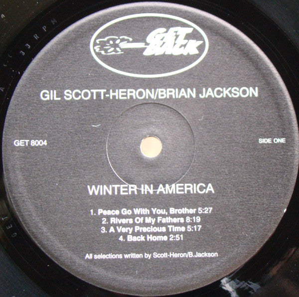 Image of Label Cover of 5044395S: 10" - GIL SCOTT-HERON / BRIAN JACKSON*, Winter In America (Get Back; GET 8004, Italy 2001 Reissue, Gatefold)   VG+/VG+