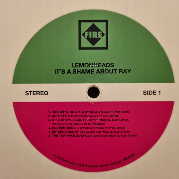 Image of Label of 2713097C: LP - THE LEMONHEADS, It's A Shame About Ray (Fire Records; FIRELP624W, UK 2022 Reissue, Inner, White Vinyl. No 7". Download Code.)   NEW/NEW