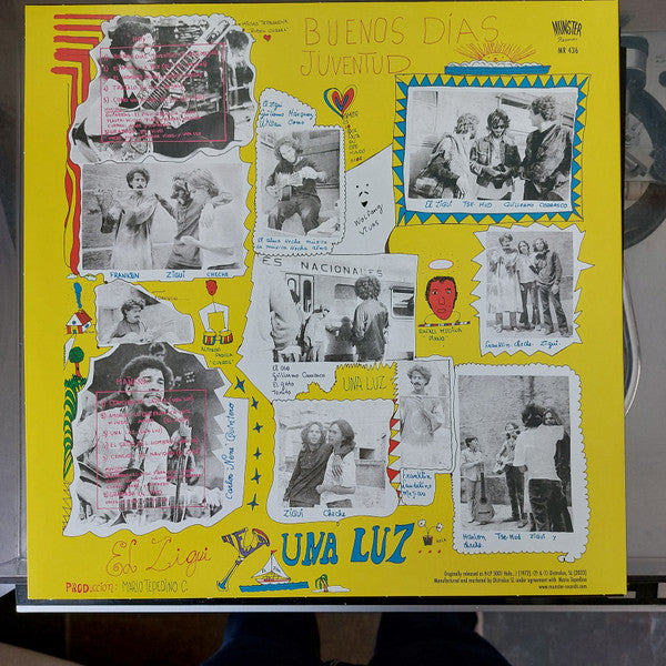 Image of Back Cover of 1034022E: LP - UNA LUZ Y EL ZIGUI, Buenos D as Juventud (Munster Records; MR436,  2023 Reissue, Record Store Day 2023)   NEW/NEW