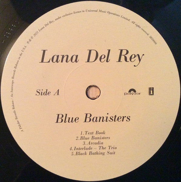 Image of Label Cover of 2xLP - VG+/VG+ - LANA DEL REY, Blue Banisters (Polydor ; 3859014, USA & Europe 2021, Gatefold, 2 Inners), ,  - 4226184E