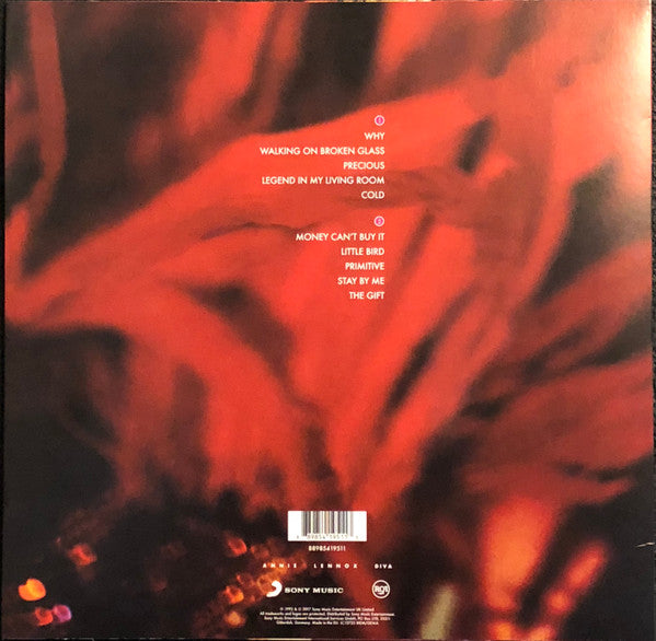 Image of Back Cover of 2614264C: LP - ANNIE LENNOX, Diva (RCA; 88985419511, Europe 2018 Reissue, Inner, 180 Gram Vinyl)   VG+/VG+