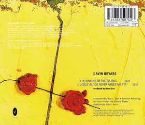 Image of Back Cover of CD - VG+/VG+ - GAVIN  BRYARS, The Sinking Of The Titanic / Jesus' Blood Never Failed Me Yet (Venture; CDVE 938, UK & Europe 1998, Jewel Case), ,  - 3336252E
