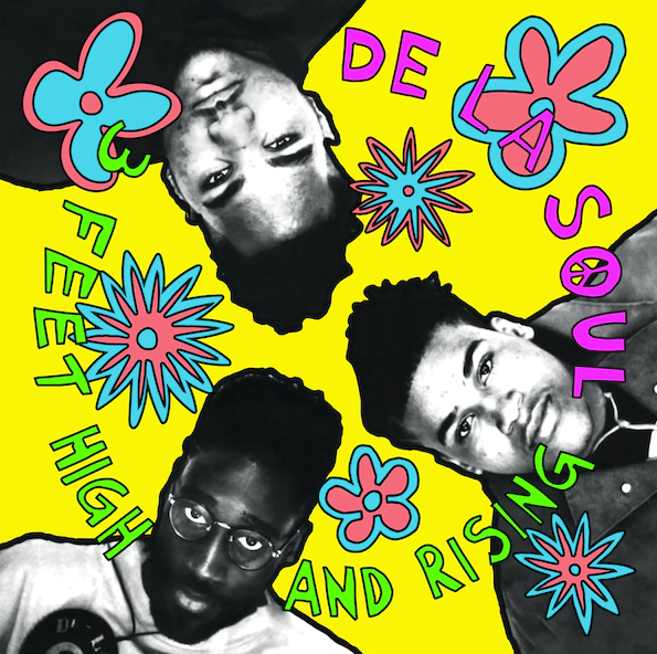 Image of Front Cover of 2xLP - NEW/NEW - DE LA SOUL, 3 Feet High And Rising (AOI Records; RMM-046-1, UK 2023 Reissue, 2 Inners & Insert, 180 Gram Black Vinyl), , 3 Feet High and Rising is the debut studio album by American hip hop trio De La Soul. It was released on March 3, 1989, by Tommy Boy. It marked the first of three full-length collaborations with producer Prince Paul, which would become the critical and commercial peak of both parties. Critically, as well as commercially, the album was a success. It
