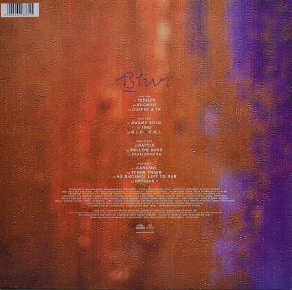 Image of Back Cover of 3014393C: 2xLP - BLUR, 13 (Food; FOODLPX29, UK 2022 Reissue, 2 Inners)   NEW/NEW