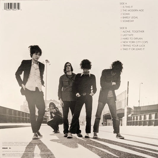 Image of Back Cover of LP - NEW/NEW - THE STROKES, Is This It (Legacy; 19439784471, Europe 2020 Reissue), ,  - 0456134S