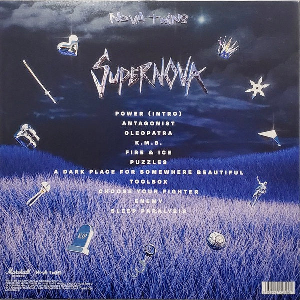 Image of Back Cover of 1724088E: LP - NOVA TWINS, Supernova (Marshall Records ; MAR004LP, Worldwide 2022, Inner)   EX/VG+