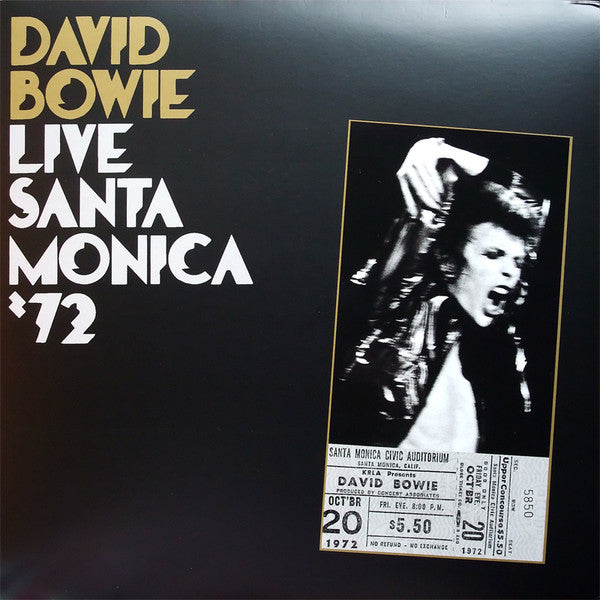 Image of Front Cover of 4944383S: 2xLP - DAVID BOWIE, Live Santa Monica '72 (EMI ; BOWLIVE 201072LP, Europe 2008, 2 Inners, Poster, Numbered Limited Edition) Edge wear, small sticker residue on back cover, number 1368  VG/VG+