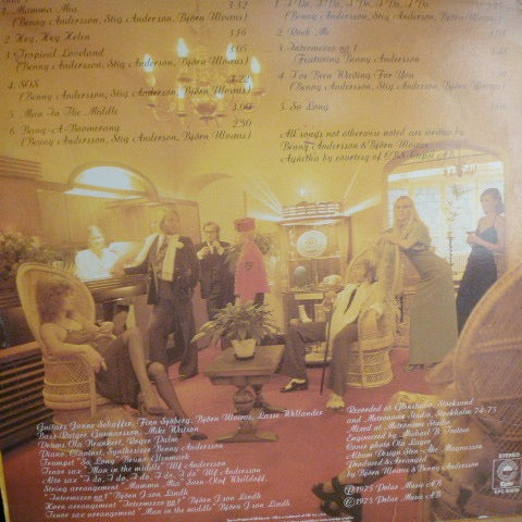 Image of Back Cover of LP - VG+/VG+ - ABBA, ABBA (Epic; EPC 80835, UK 1975), ,  - 2416100C