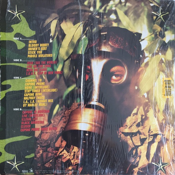 Image of Back Cover of 2xLP - G+/G+ - CAPONE -N- NOREAGA, The War Report (Penalty Recordings; PENV 3041-1, US 1997, Picture Sleeve), Marks on either side of disc causing surface noise. Edge wear on the opening of sleeve.,  - 3746422S