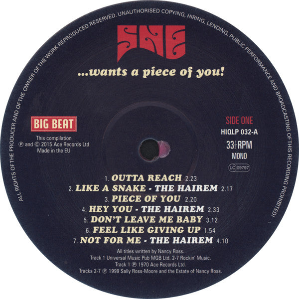 Image of Label Cover of 4254487S: LP - SHE, She...Wants A Piece Of You! (Big Beat Records; HIQLP 032, UK 2015, 180 Gram Opaque Pink Vinyl.)   NEW/NEW