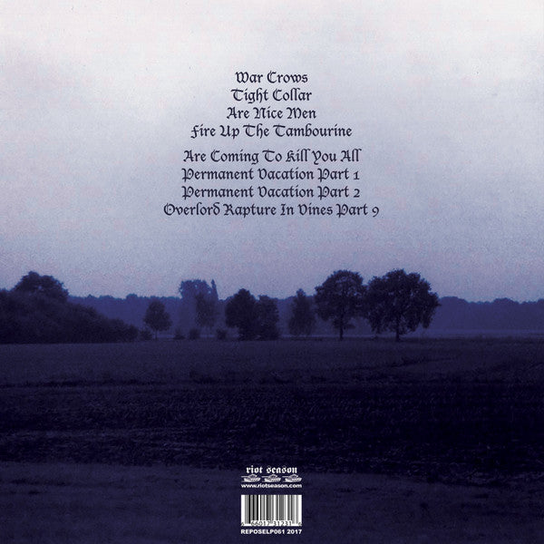 Image of Back Cover of 3914218C: LP - HEY COLOSSUS, Happy Birthday (Riot Season ; REPOSELP061, UK 2017 Reissue, Reverse Board Sleeve, Limited Edition of 500)   VG+/VG+