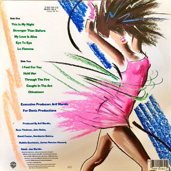 Image of Back Cover of LP - VG/VG - CHAKA KHAN, I Feel For You (Warner Bros. Records; 925 162-1, Europe 1984, Inner, No GEMA/BIEM Box on labels), ,  - 3516359C