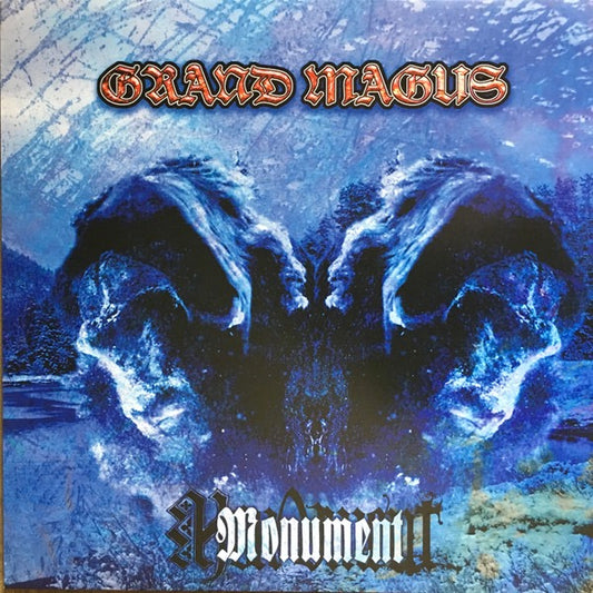 Image of Front Cover of 1914609C: LP - GRAND MAGUS, Monument (Rise Above Records; RISELP44, UK 2014 Reissue, Insert, Solid Blue Vinyl)   NEW/NEW