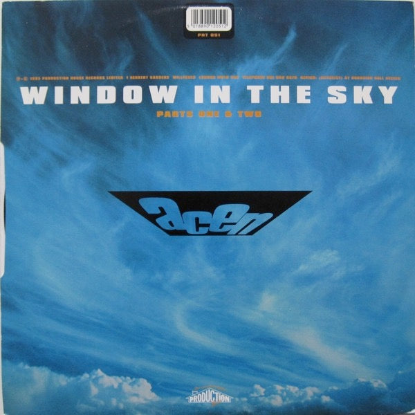 Image of Back Cover of 4544065S: 12" - ACEN, Window In The Sky Parts One & Two (Production House; PNT 051, UK 1993, Picture Sleeve) clean copy. some edge wear and creasing to sleeve - minor  VG/VG+