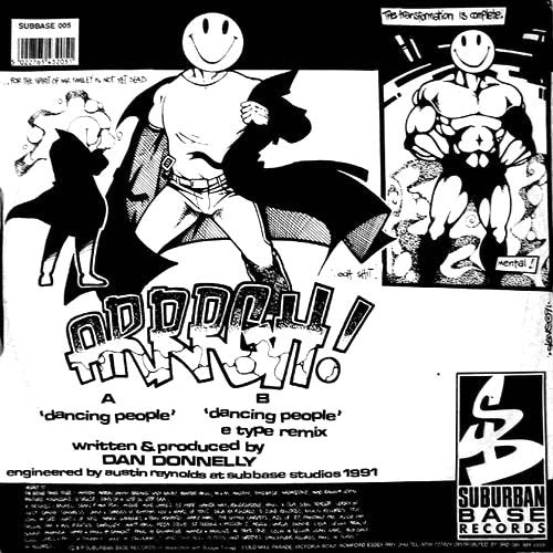Image of Back Cover of 12" - VG/VG - QBASS, Dancin' People (Suburban Base Records; SUBBASE 005, UK 1991, Picture Sleeve), ,  - 2716064C