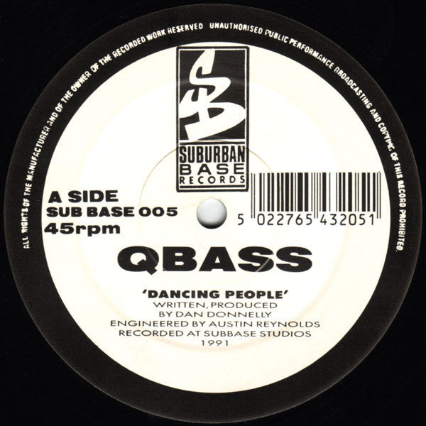 Image of Label Cover of 12" - VG/VG - QBASS, Dancin' People (Suburban Base Records; SUBBASE 005, UK 1991, Picture Sleeve), ,  - 2716064C