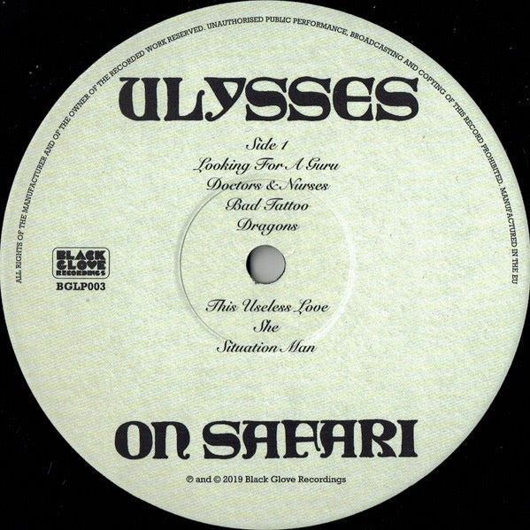 Image of Label Cover of 1213126C: 12" - ULYSSES, On Safari (Black Glove Recordings; BGLP003, UK 2019) Opened Instore, Still In Shrinkwrap  VG+/EX