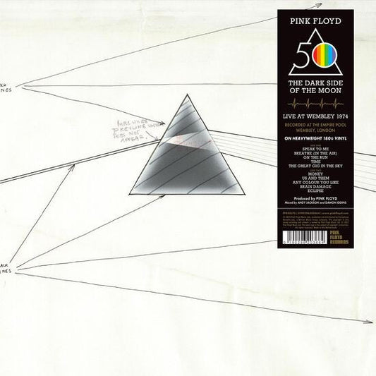 Image of Front Cover of 4135072E: LP - PINK FLOYD, The Dark Side Of The Moon (Live At Wembley 1974) (Pink Floyd Records; PFR50LP2, UK 2023, 2 Posters)   NEW/NEW