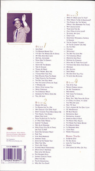 Image of Back Cover of 0316033C: 4xCD - FRANK SINATRA, The Complete Capitol Singles Collection (Capitol Records; 7243 8 38089 2 2, Europe 1996)   VG/VG+