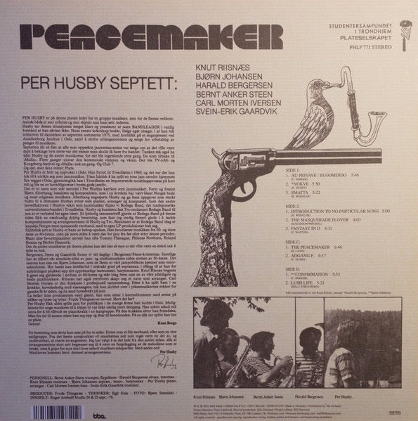 Image of Back Cover of 2xLP - EX/EX - PER HUSBY SEPTETT, Peacemaker (BBE; BBE641ALP, UK 2022 Reissue, Gatefold In Stickered Shrinkwrap), ,  - 3446292S