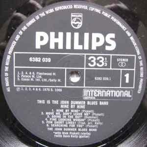 Image of Label Cover of 2314525C: LP - THE JOHN DUMMER BLUES BAND, Nine By Nine (Philips; 6382 039, UK 1970, Laminated Sleeve)   VG/VG+