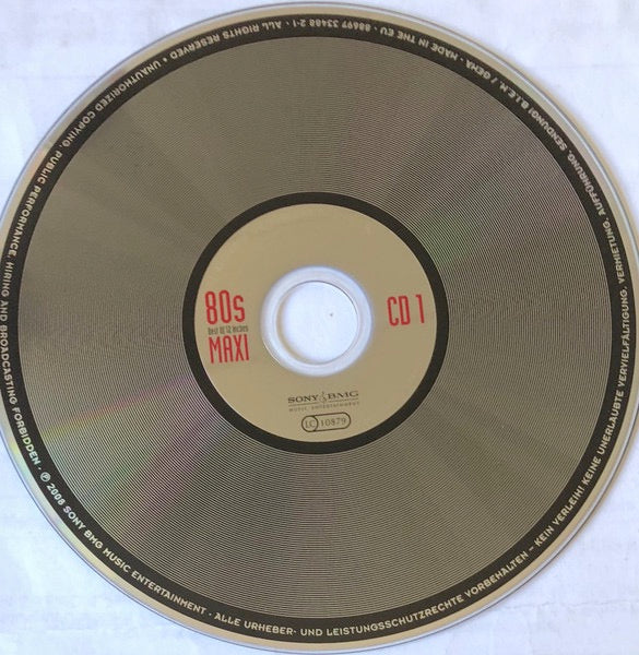 Image of Label of 3534172E: 3xCD - VARIOUS, 80s Maxi - Best Of 12 Inches (Sony BMG Music Entertainment; 88697 33488 2, Germany 2008, Box Set)   M/M