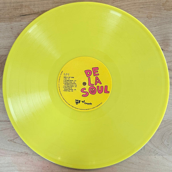 Image of Label Cover of 2xLP - NEW/NEW - DE LA SOUL, 3 Feet High And Rising (AOI Records; RMM-045-1, US 2023 Reissue, 2 Inners & Insert, 180 Gram Yellow Vinyl), ,  - 3336120E