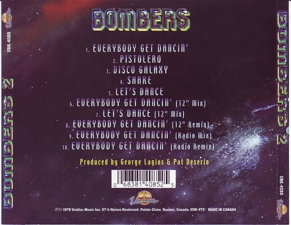 Image of Back Cover of CD - VG+/VG+ - BOMBERS, Bombers 2 (Unidisc; UBK-4085, Canada Reissue, Slipcase), ,  - 2216117C