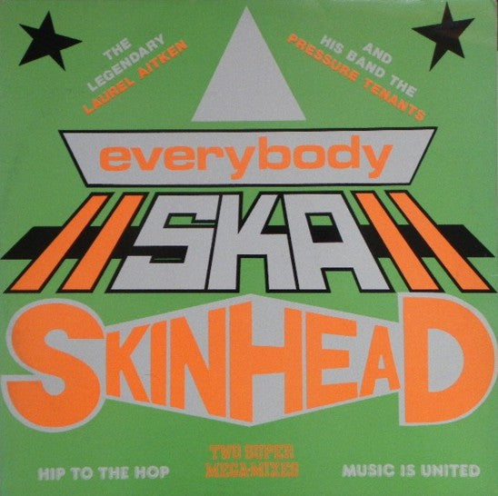 Image of Front Cover of 12" - VG+/VG+ - LAUREL AITKEN FEATURING THE PRESSURE TENANTS, Everybody Ska / Skinhead (Unicorn Records; 12-PHZ-40, UK 1989, Picture Sleeve), ,  - 1526128E