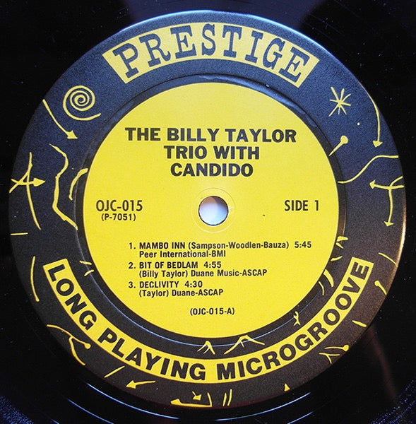 Image of Label Cover of LP - VG/VG+ - THE BILLY TAYLOR TRIO WITH CANDIDO, The Billy Taylor Trio With Candido (Original Jazz Classics; OJC-015, US 1982 Reissue, Pasteback Sleeve, with OBI), ,  - 4026298E