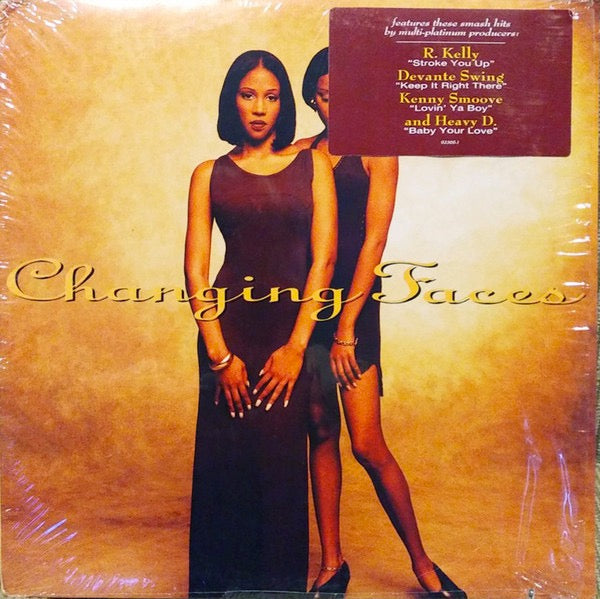 Image of Front Cover of 3914642C: LP - CHANGING FACES, Changing Faces (Big Beat; 92369-1, US 1994, Picture Sleeve, Insert) Strong G+ to disc - light marks only. Sleeve is still in shrink but has some light creasing anf edge wear.  VG/G+