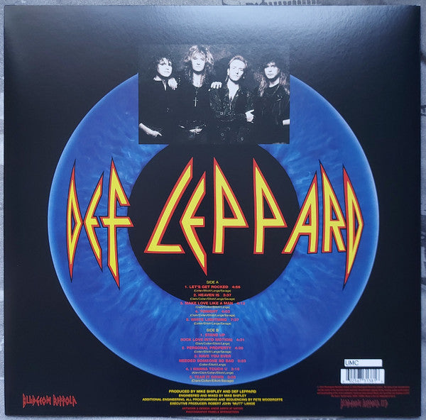 Image of Back Cover of 4244459S: LP - DEF LEPPARD, Adrenalize (Bludgeon Riffola ; 6731381, Europe 2022 Reissue, Inner, 180 Gram Vinyl)   VG+/VG+