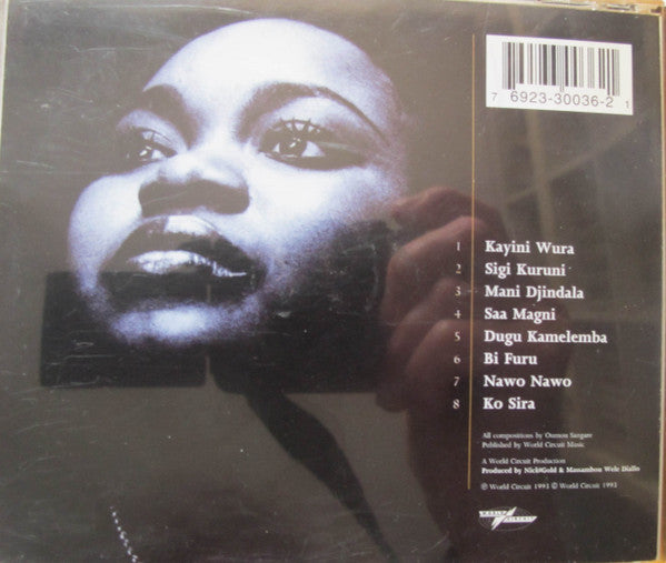 Image of Back Cover of 3534134E: CD - OUMOU SANGARE, Ko Sira (World Circuit; wcd 036, UK 1993, Jewel Case)   EX/EX