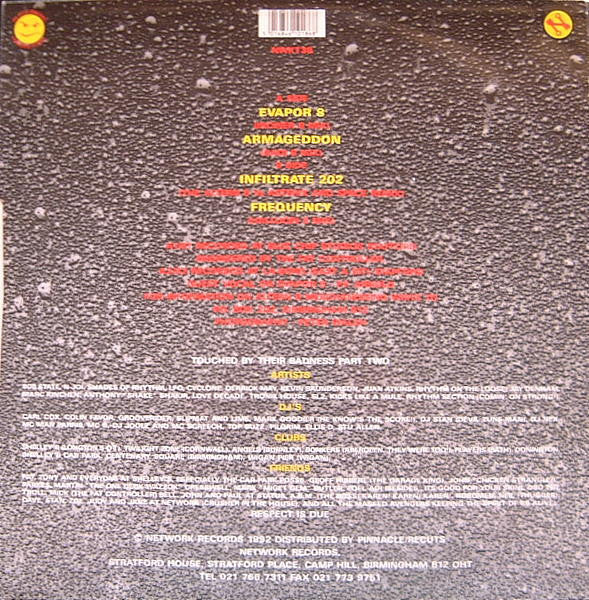 Image of Back Cover of 12" - VG/VG - ALTERN 8, E*Vapor*8 / Armageddon (Network Records; NWKT38, UK 1992, Picture Sleeve), Sleeve a little bent.,  - 4416108C