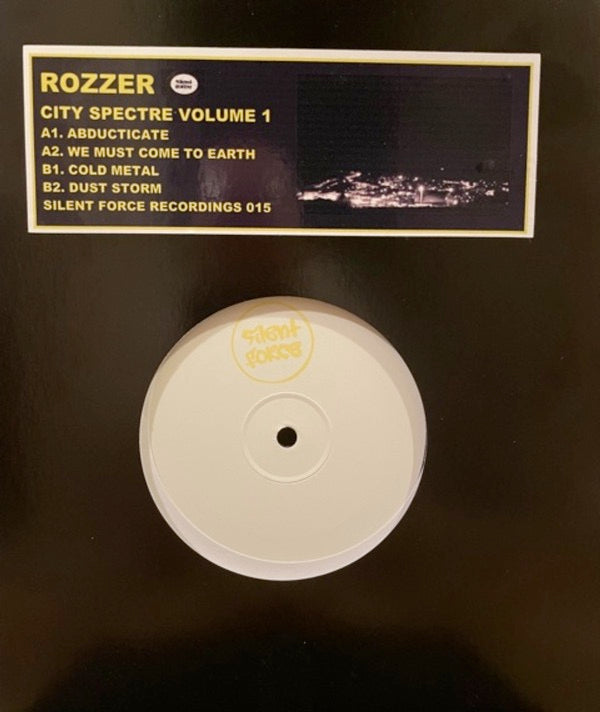 Image of Front Cover of 3514266C: 12" EP - ROZZER, City Spectre Volume 1 (Silent Force Recordings ; SFR015, UK 2021, Stickered Plain Sleeve, Hand-stamped labels, Limited to 200 copies)   VG+/VG+